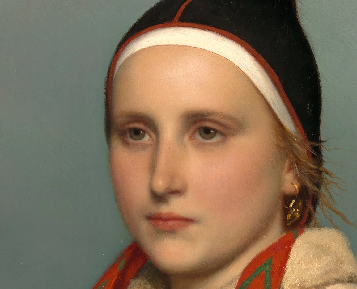 Joseph van Lerius - Ragazza di Dalarne, Amsterdam Museum, dettaglio